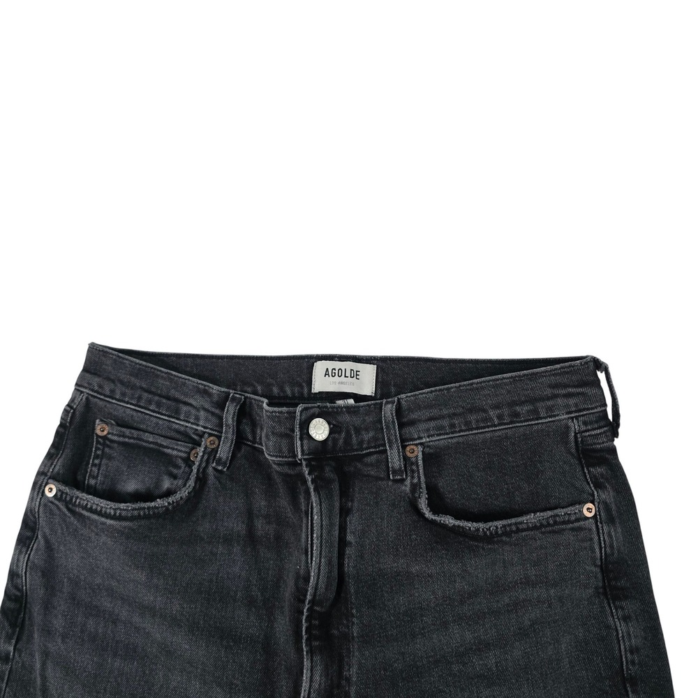 AGOLDE High Rise Stovepipe Jeans Washed Black Organic Cotton A9096-1372 Size 31